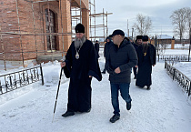 В новом Казанском храме в Чимеево прошел первый молебен